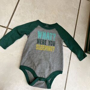 330. Circo Gray Green Long Sleeve Shirt Size 3-6 months